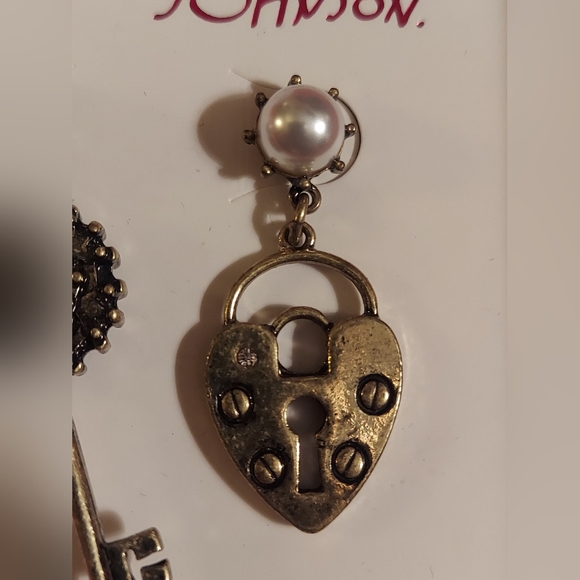 Lock and Key Earrings - Picture 3 of 5